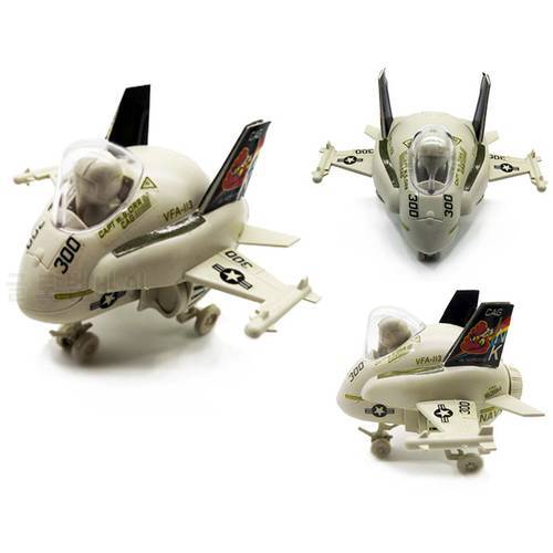 1pcs Q Version 4D Plastic Assemble Airplane Fighter F18 9cm Cute Small Helicopter Toy For Children