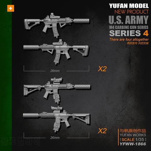 YuFan Model 1/35 Resin soldier accessories (4piece) YFWW-1866