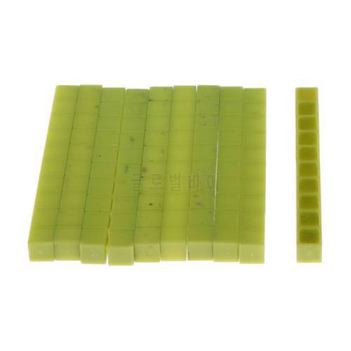 10pcs Montessori Maths Material 1-10cm Counting Blocks Children Toy Green
