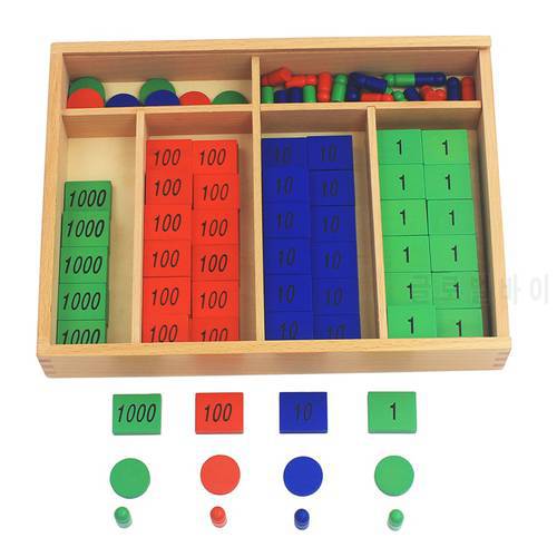 New Arrival Montessori Materials Wooden Toys Stamp Game Large Size Beech Wood Math Toys Kids Early Educational Children Day Gift