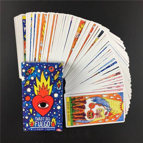 Hot Sell Tarot del Fuego Oracle Cards Tarot for Deck Oracles Electronic Guide Book Game Toy by Ricardo Cavolo