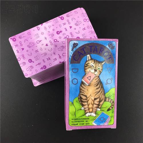 Full English Read Fate Board Game Cat Tarot Cards Magic Tarot Cards Tarot Deck Board Game Family Playing Cards Gift