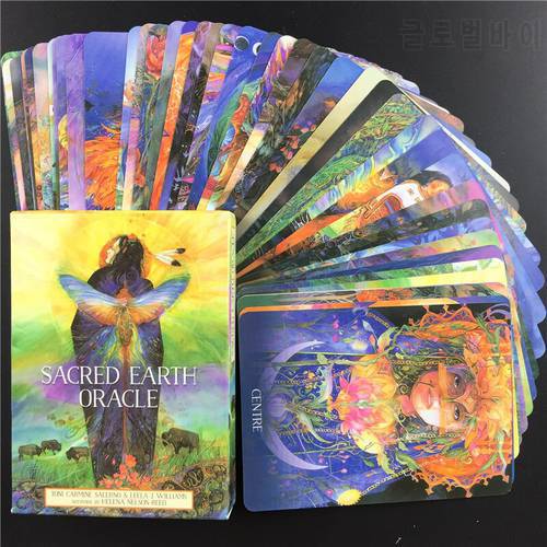 Sacred Earth Oracle Tarot Cards Set With English Guidebook Board Game Playing Card Deck Games For Party Personal Entertainment