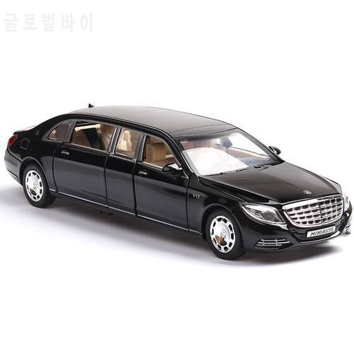 1:32 Toy Car Maybach S650 Extended edition Metal Toy Alloy Car Diecasts & Toy Vehicles Car Model light sound Toys For Children