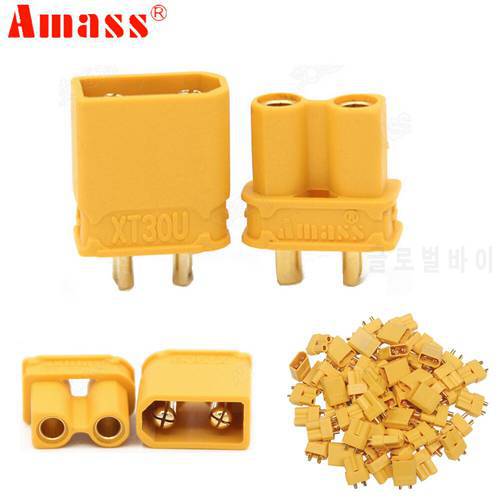 100pcs/Lot Amass XT30U 2mm Antiskid Plug Connector Male+Female Golden / Upgrade XT30 ( 50 Pair ) 30% OFF