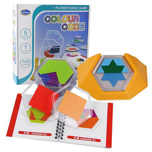 Kids Logic Board game Montessori Color Code Puzzle Games Tangram Educational Toys for Children Brain Developing Challenge Toy