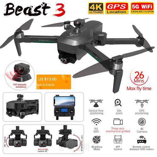 SG906 Max1/PRO2 Drone 4K Profesional 3-Axis Gimbal GPS 5G WIFI FPV 3KM 26Mins Brushless RC Helicopter Obstacle Avoidance RC Dron