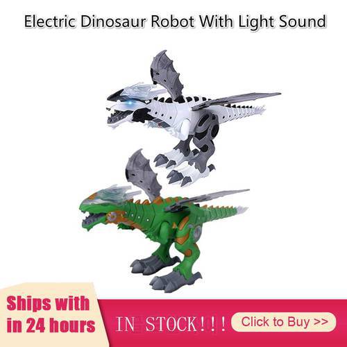 Electric Toy Walking Spray Dinosaur Robot With Light Sound Mechanical Dinosaurs Model Toy For Kids Dinosaurios De Juguete