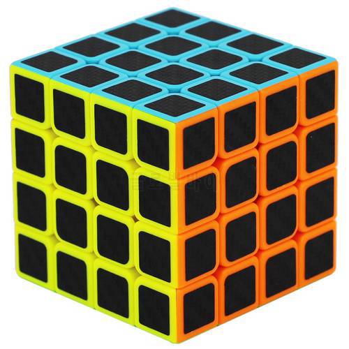 QIYI 2020 New 4x4x4 Carbon Fiber Magic Cube Puzzle Speed Cubes 4x4 Puzzle cubes Professional 4*4 cube For Kids