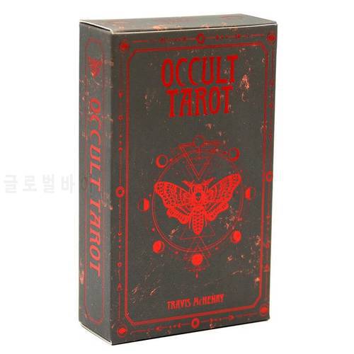 78pcs Occult Tarot Desk Cards English Version Oracle Divination Fate Game Deck Table Board Games Playing Card With PDF Guidebook