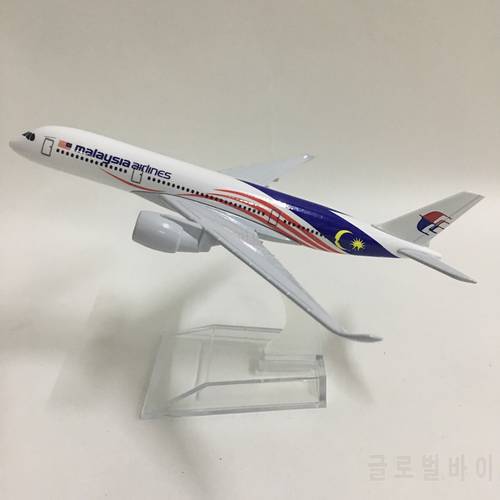 JASON TUTU 16cm Malaysia Airlines Airbus A350 Plane Model Airplane Model Aircraft Model 1:400 Diecast Metal planes toy