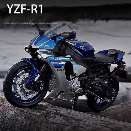 1/12 Alloy Yamaha YZF-R1 Die Cast Motorcycle Model Toy Vehicle Collection Autobike Shork-Absorber Off Road Autocycle Toys Car