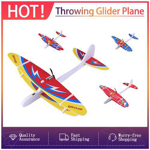 Electric EPP Foam Hand Throw Plane Toys Outdoor Launch Glider Airplane Kids Christmas Gift Toy Free Fly Plane Toys Puzzle Model