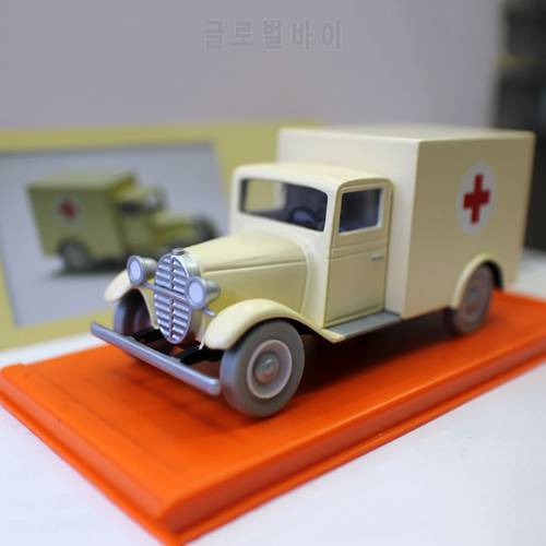 1/43 Resin Model The Adventures Of Tintin Cartoon Boutique Decoration Static Collection Child Gift Boy Car Toy Static with doll