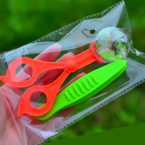 Outdoor Toys Plant Insect Biology Study Tool Set Plastic Scissor Clamp Tweezers Cute Nature Exploration Toy For Children