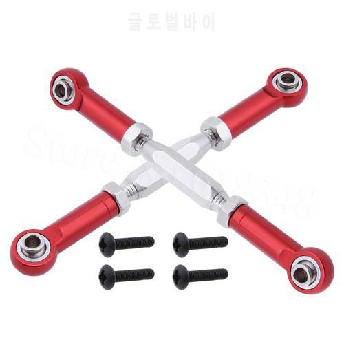 2pcs Front Aluminum Steering Linkage Rod Turnbuckle For RC 1:10 Electric Himoto E10MT E10MTL Bowie Monster Truck Parts 33605