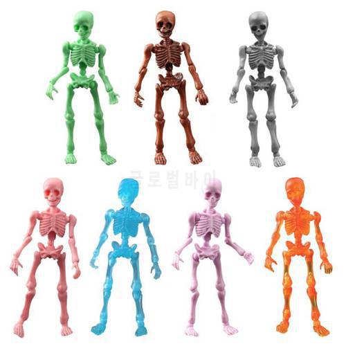 Movable Mr. Bones Skeleton Human Model Skull Full Body Mini Figure Toy Halloween New Color