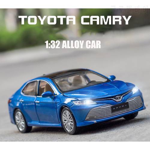1:32 8th Camry Diecasts & Toy Vehicles Toy Metal Toy Car Model Wheels High Simulation Sound Light Pull Back Collection Kids Toys
