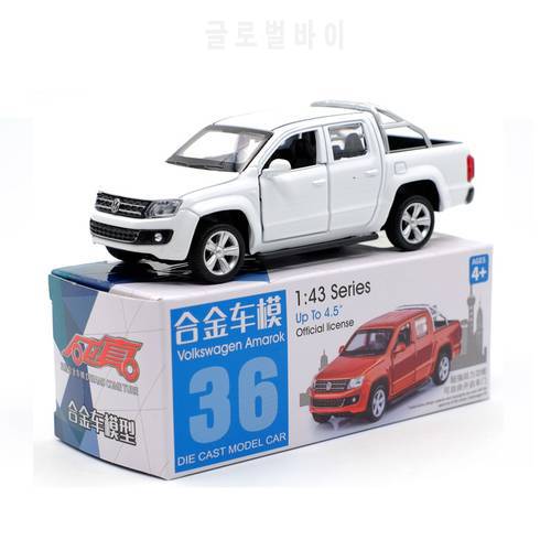High Simulation 1/46 Pull Back Amarok Pickup Car Alloy Die Cast Model Collection Toys Car