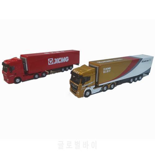 1/87 Scale Construction Model XCMG G900 Heavy truck Container Truck Tractor Trailer truck Replica Collection Red Gold