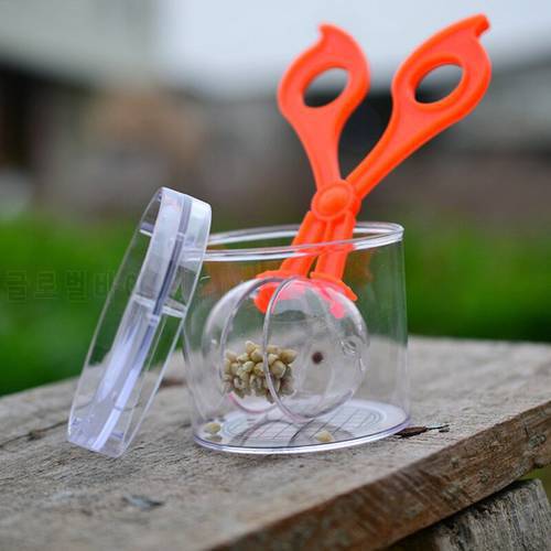 New Children School Plant Insect Biology Study Tool Set Plastic Scissor Clamp Tweezers Cute Nature Exploration Toy Kit For Kids