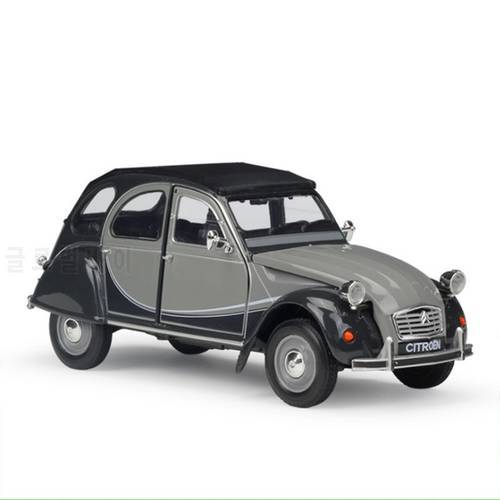 1:24 Scale Metal Alloy Classic Car Diecast Model for CITROEN 2CV 6 Charleston Toy Collection Toy for Kids
