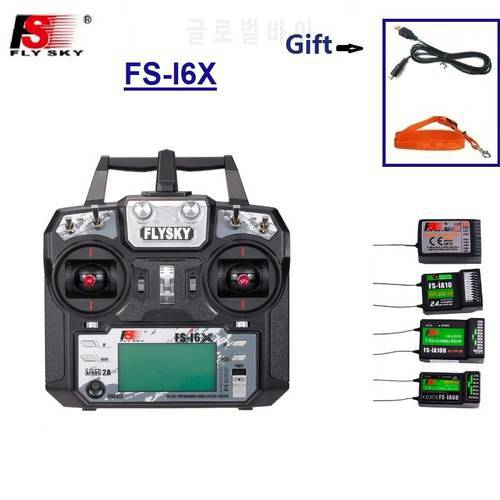 Flysky FS-i6X 10CH 2.4GHz AFHDS RC I6X Transmitter With iA6B iA10B X6B A8S IA6 Receiver for RC Helicopter Boat Drone