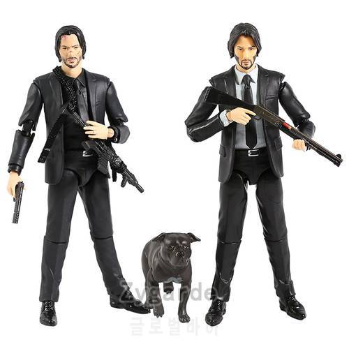 MAFEX No. 070 085 John Wick Keanu Reeves 1/12 Scale PVC Action Figure Joint Movable Model Toy Brinquedos