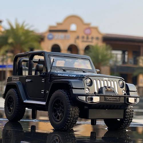 1:32 Jeeps Wrangler Rubicon Alloy Car Model Diecasts Simulation Metal Toy Off-road Vehicles Car Model Sound and Light Kids Gifts