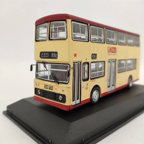 Diecast 1/76 Hong Kong Double-decker Bus 11C Tiny City KMB Static Display Classic Collection Gift Hot Toys for Boys