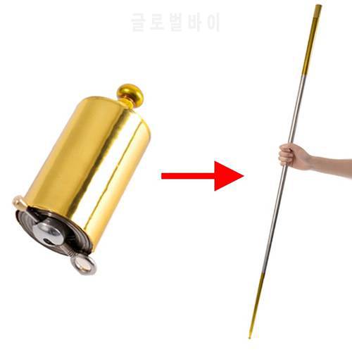 Silver Appearing Cane Metal Steel Professional Trick Prop Stretchable Extendable Stick Stress Relieve High Elasticity Magic Toy