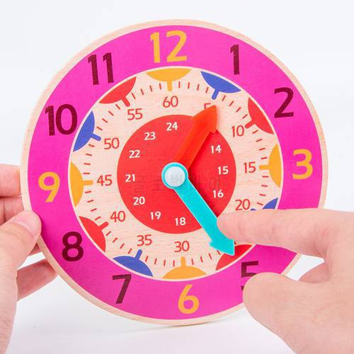 Kids Time Enlightenment Digital Learning Clock Wooden Time Clock Toys Geometry Blocks Number Teaching Game School Education Aids