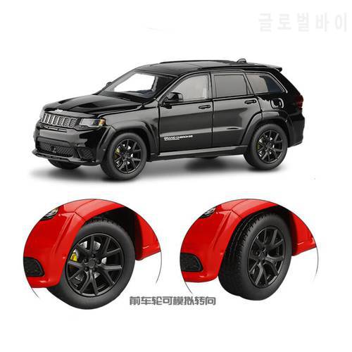 1:32 JEEPSRT-Grand Cherokee Alloy Car Model Shock Absorber Wheel Car Decoration Sound And Light Toy Car Party Gift For Childs