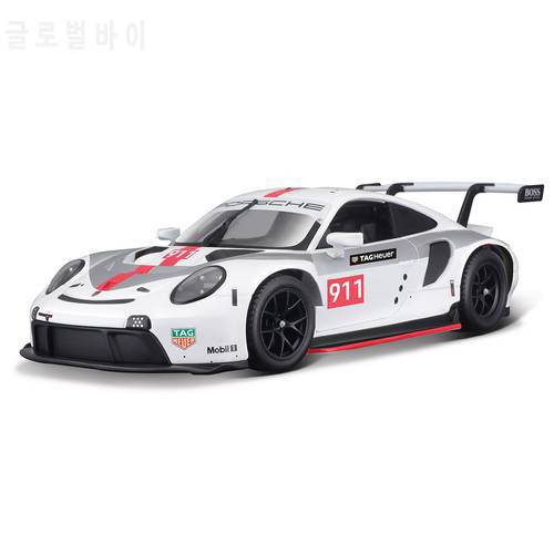 Bburago 1:24 Porsche 911 RSR Sports Car Static Die Cast Vehicles Collectible Model Car Toys