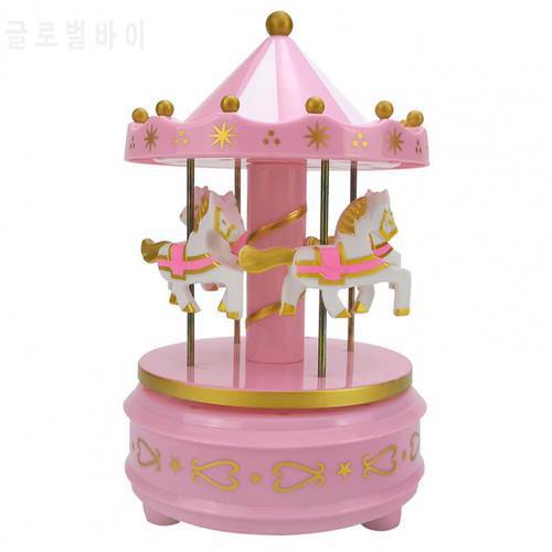 Cute Merry-Go-Round Carousels Music Box Birthday Present Ornament Decoration