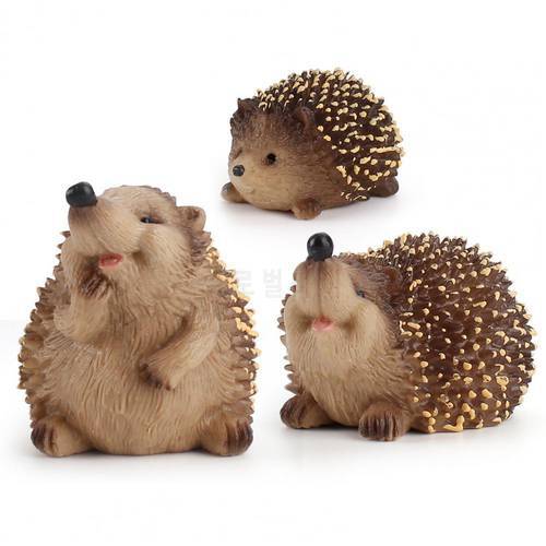 Animal Doll Soft Craft Ornaments Plastic Simulation Hedgehog Model Tabletop Ornaments Crafts Toy for Children Gift