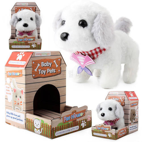 Electric Plush Cute Puppy Dog Walking Barking Electronic Interactive Pet Toy For Children Boy Girls Birthdays