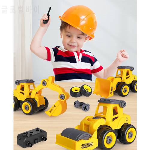 Creative 3D Car Truck ModelNut Disassembly Loading Unloading Engineer DIY Toy Gift Assembly Model Toy Gift for Children Teens