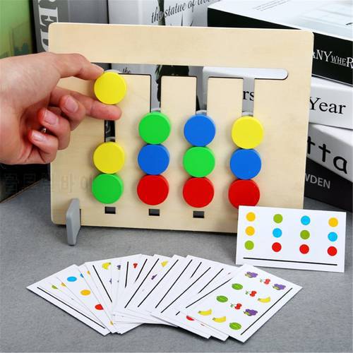 Montessori Toy Colors and Fruits Double Sided Matching Game Logical Reasoning P31B