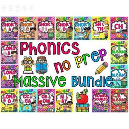 28 books Phonics No Prep Massive MEGA Bundle English Learning Kids Worksheet Exercise preschool workbook