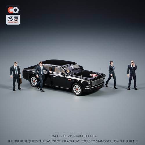 XCARTOYS 1:64 Miniature Model Car Diorama Figure Doll VIP Bodyguard