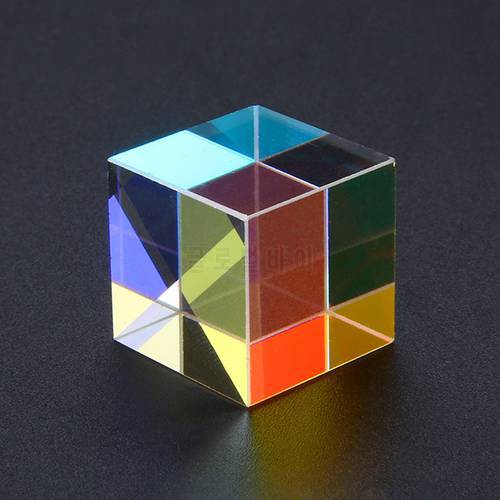 CMY Op-tic Pr-ism Cubes - Optical Glass Prism, RGB Dispersion Six-Sided