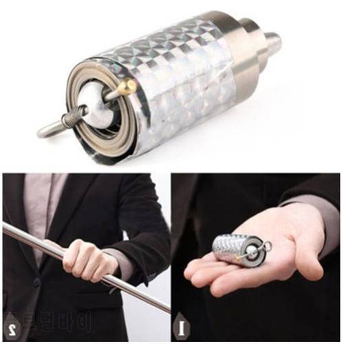 Portable Size Stainless Steel Telescopic Stick Portable Martial Arts Metal Magic Wand Pocket Self-defense Stick Weapon
