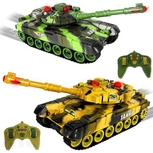 Remote Control Fighting Tanks Realistic Sounds and Lights RC Radio Control Gaming Military Battle War Tanks