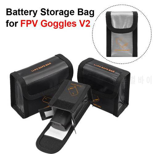 Lipo Battery Storage Bag for DJI Avata/FPV Combo Goggles V2 Batteries Explosion-proof Safety Bags Protector Accessories