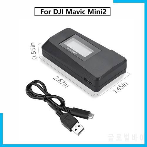 For DJI Mavic Mini 2 QC3.0 Fast Charger Battery USB Charging With TYPE C Cable LED charger For Mavic Mini 2 Drone Accessories