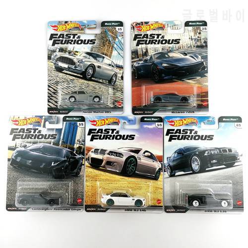 Hot Wheels Fast and Furious Euro Fast Cars BMW M3 E46 McLAREN 720S 1/64 Collector Edition Metal Alloy Model Car