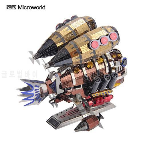 2020 Microworld Whale Base model kits DIY laser cutting Jigsaw puzzle Animal model 3D metal Puzzle Toys for adult Gift