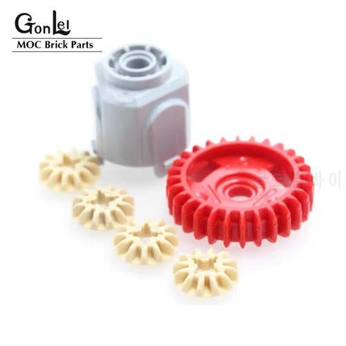 2-8Sets Differential Gear-28 Teeth with Round Axle Hole Differential Gear House 65414+65413 MOC Building Blocks Bricks DIY Parts
