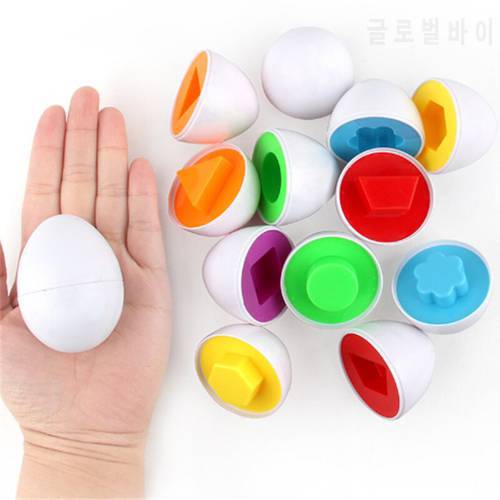 Matching Eggs Set Color Shape Recoginition Sorter Puzzle for Easter Bingo Game Gift for Children Toddlers High Quality Safety